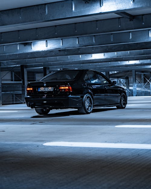 Luxury Car Parked on a Garage