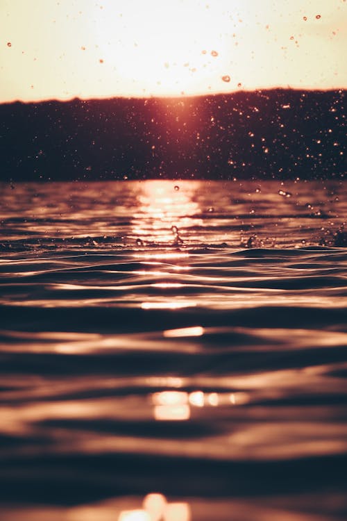 Close-Up Photo of Water Surface During Dawn