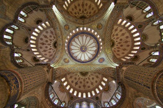Brown and White Floral Ceiling