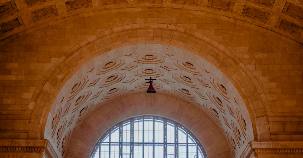 Arch Window Train Arched Ceiling of Train Station Building · Free Stock Photo