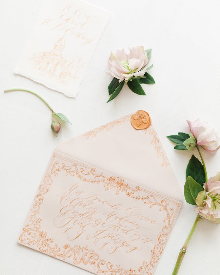 Decorated Envelope And Petals