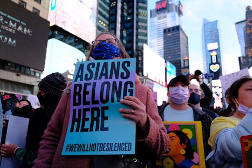 Asians Belong here in Times Square 