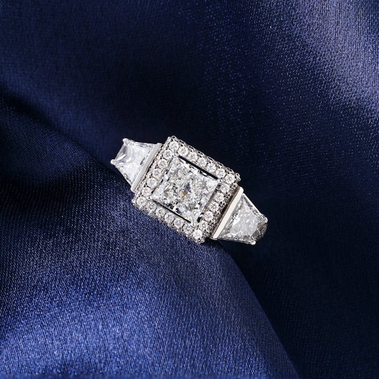 Platinum Ring with Diamonds