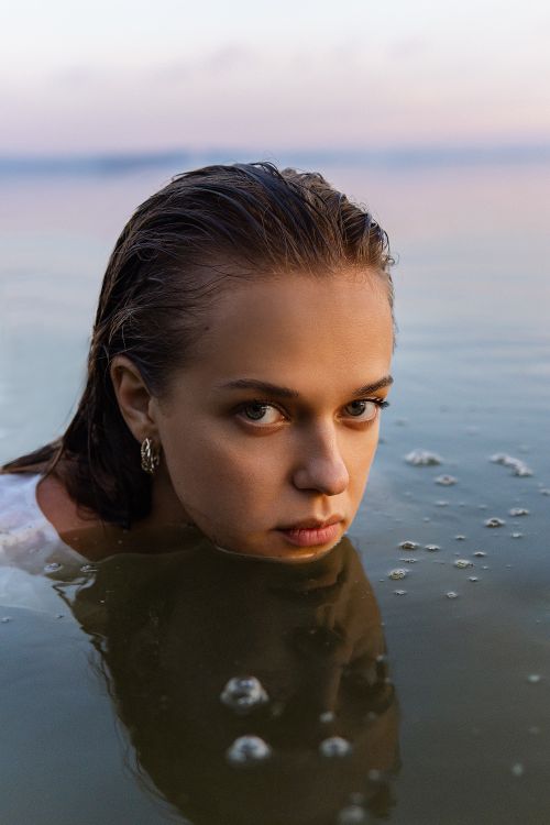 Portrait of Woman in Water · Free Stock Photo
