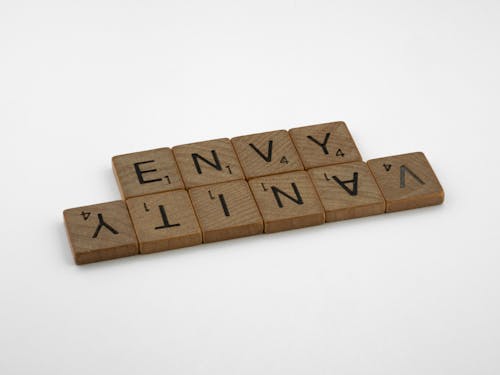 Close-Up of Wooden Letter Tiles