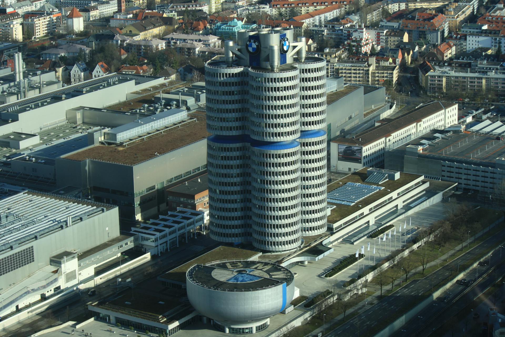 Modern Exterior of the BMW Headquarters in Munich