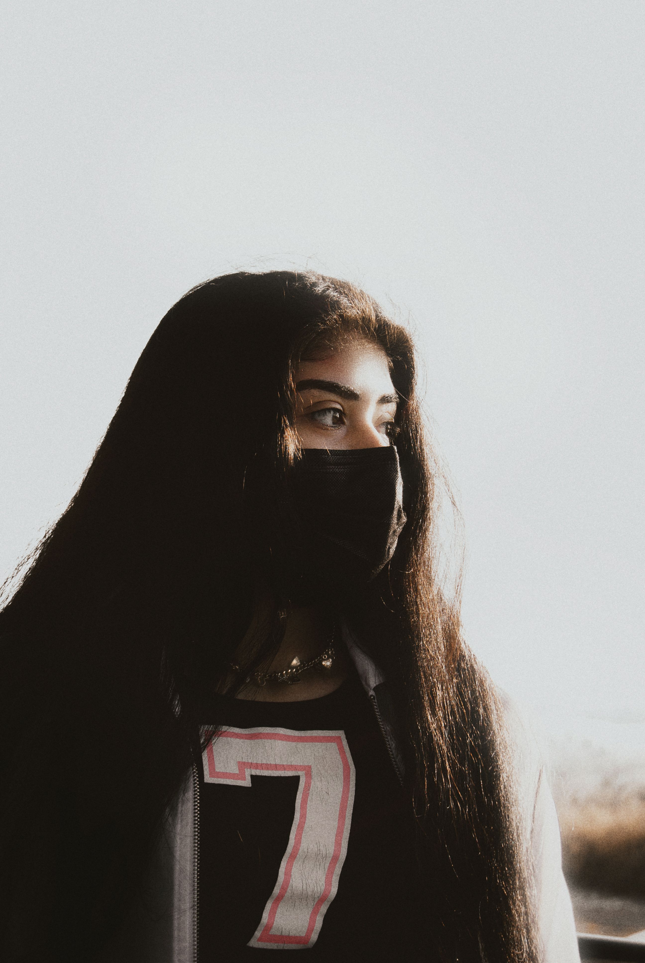 Close-up Photo of Woman wearing Black Face Mask · Free Stock Photo