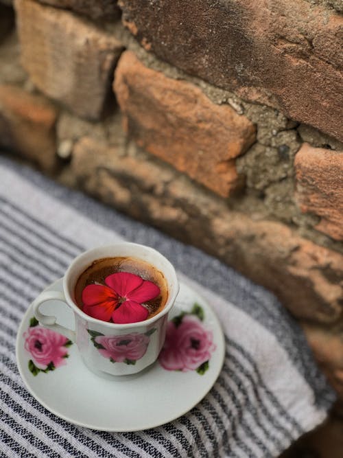 Flower Head in Hot Drink