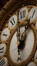 Brown and White Analog Clock
