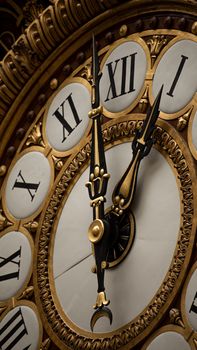 Brown and White Analog Clock