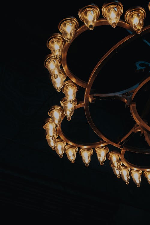 Low Angle Shot of Chandelier