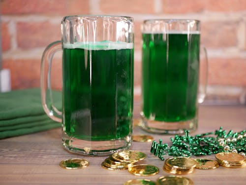 Free Clear Glass Mug With Green Liquid Stock Photo
