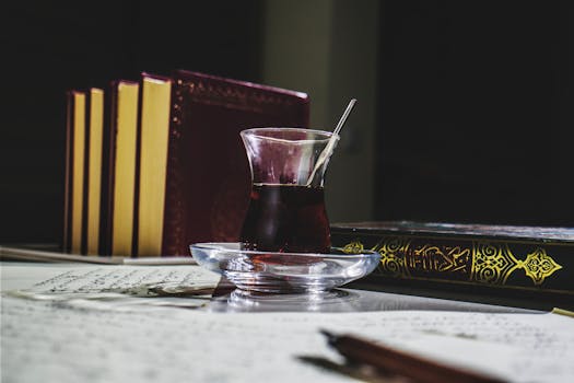 Free stock photo of cup, books, drink, glass