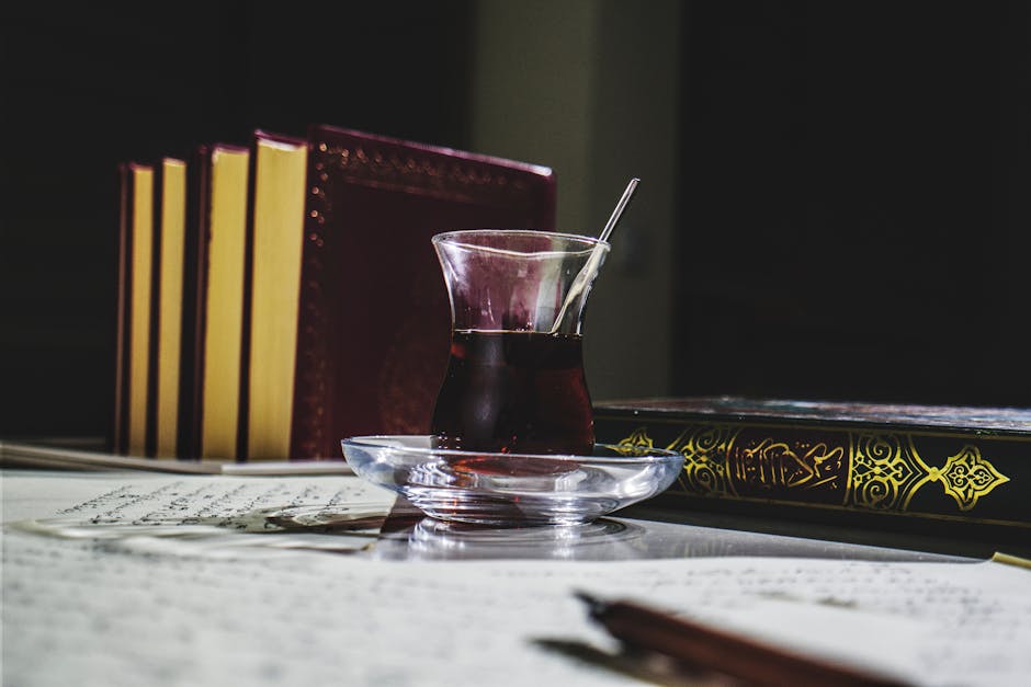 books, cup, drink