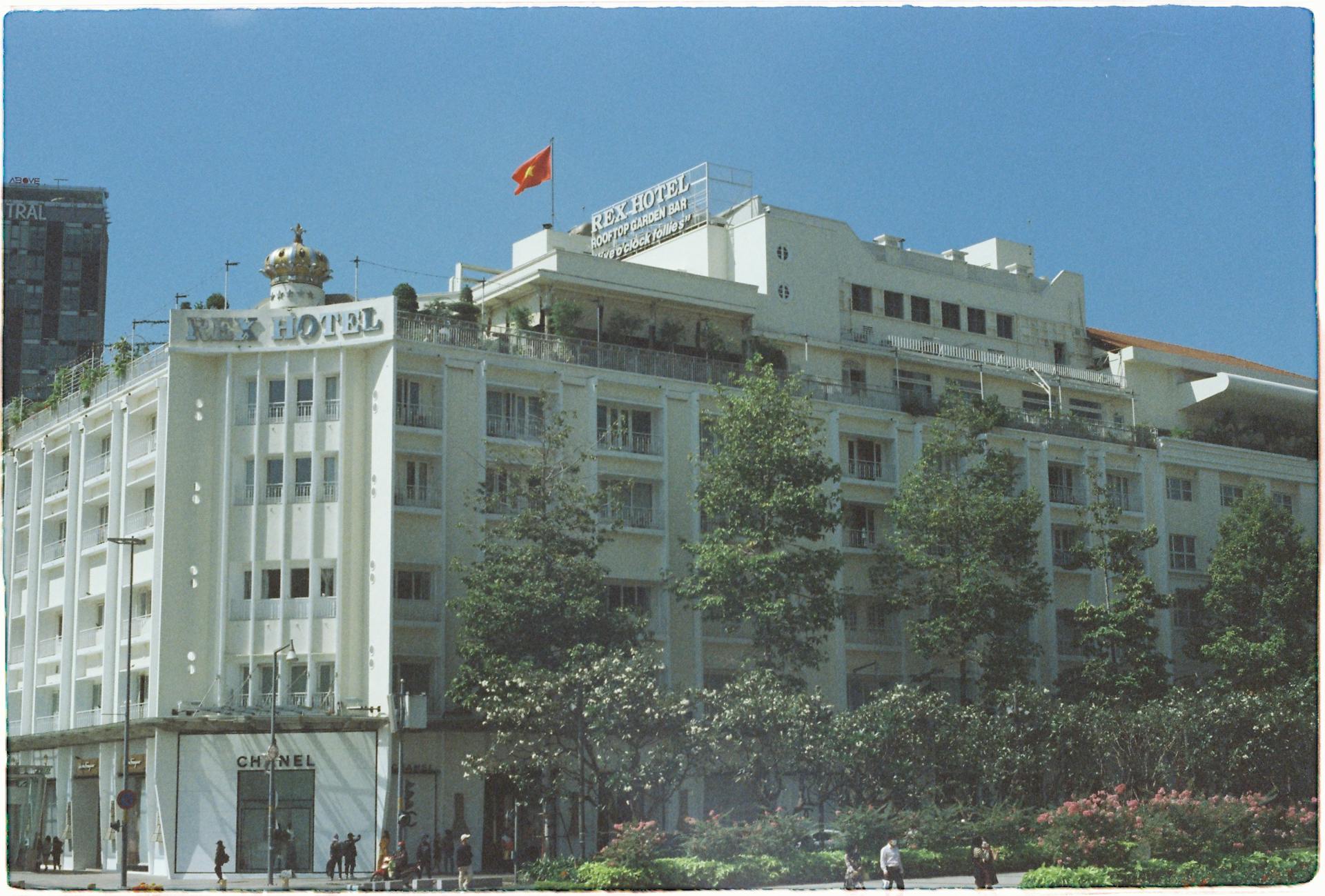 Facade of the Rex Hotel in Saigon, Vietnam