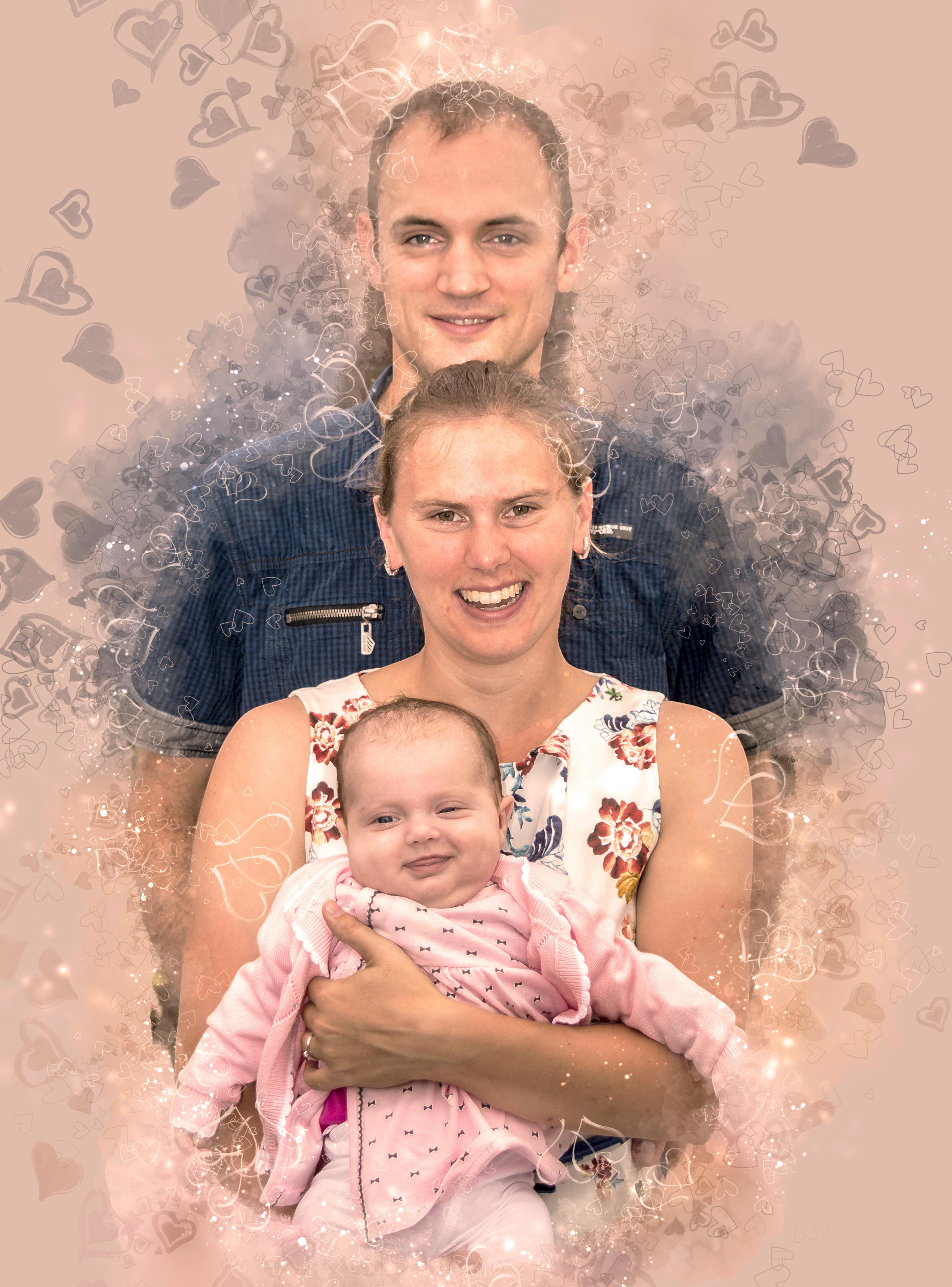 Free stock photo of Son daughter in law and grandchild