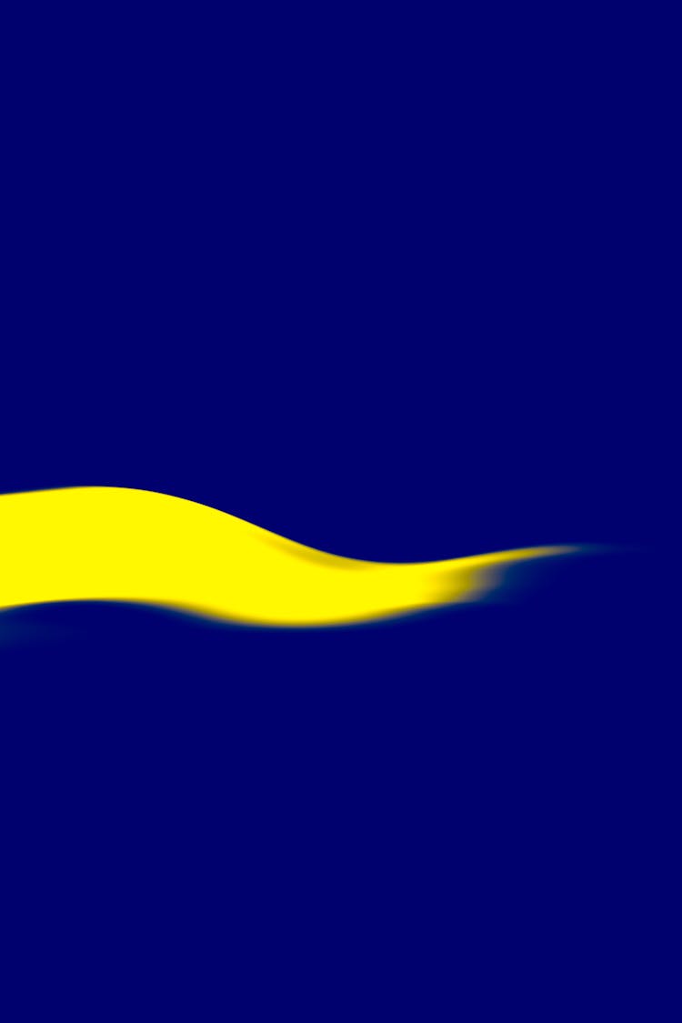 Yellow Stripe On Blue Background