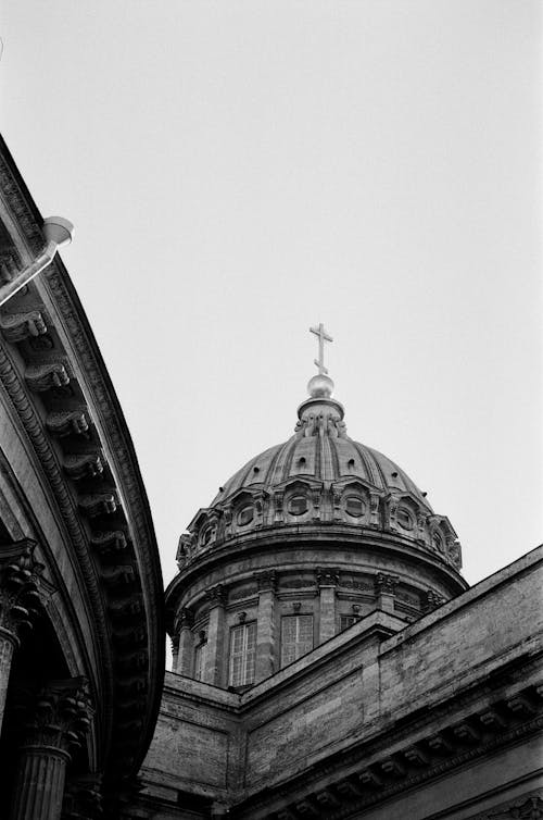 Fotobanka s bezplatnými fotkami na tému architektúra, čierny a biely, klenba