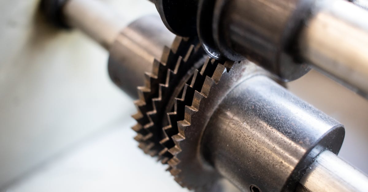 Close-up of Metal Cogs · Free Stock Photo