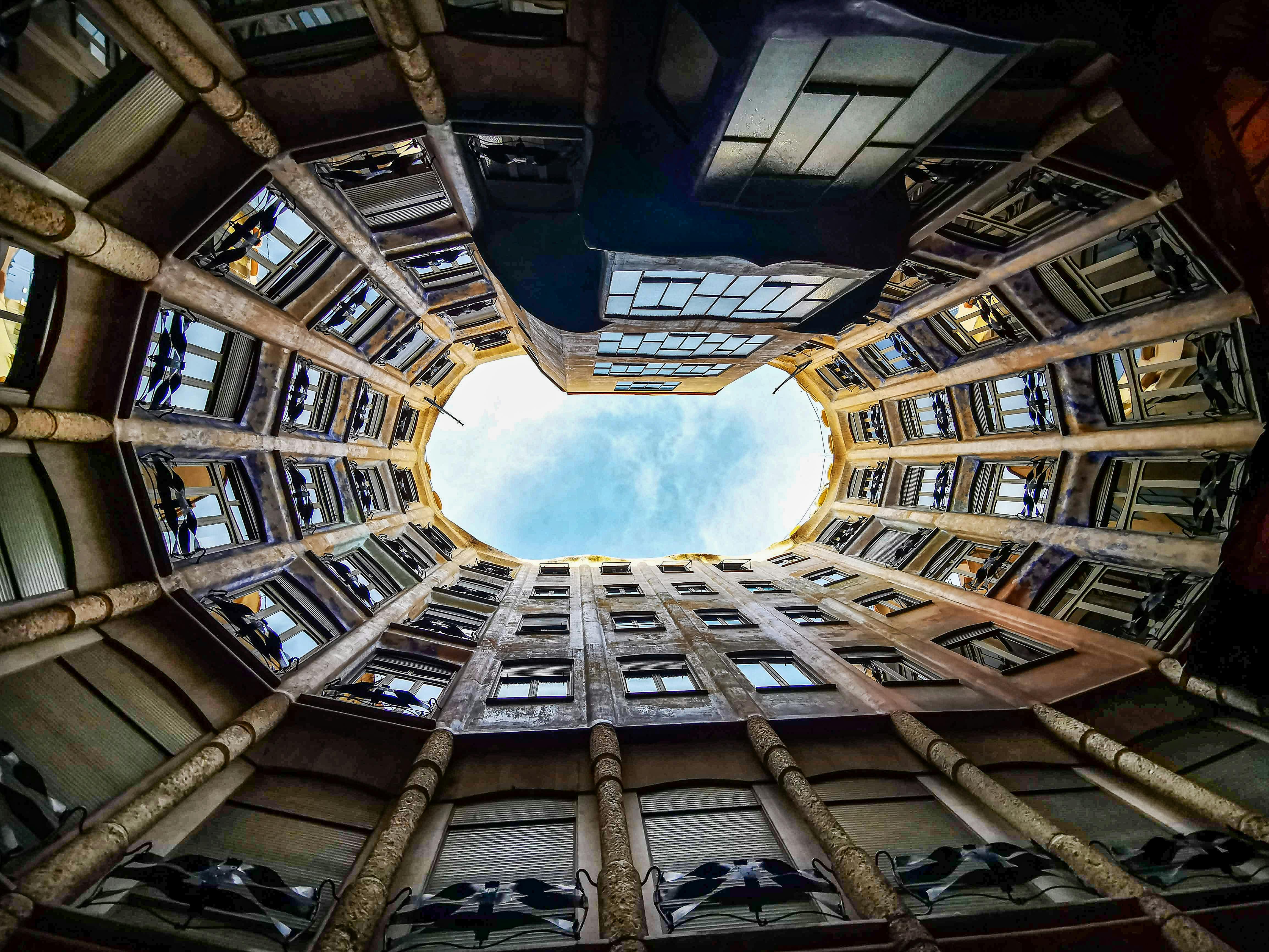 Directly Below View of Modern Residential Building · Free Stock Photo