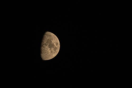 The Moon in the Dark Night Sky 
