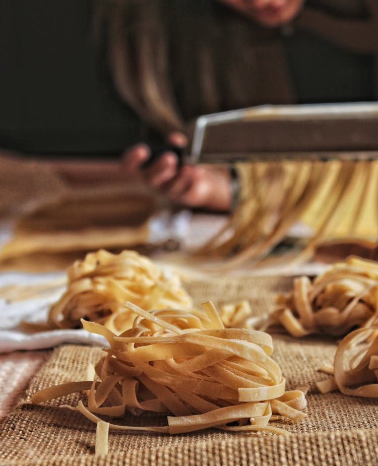 Woman Making Homemade Pasta