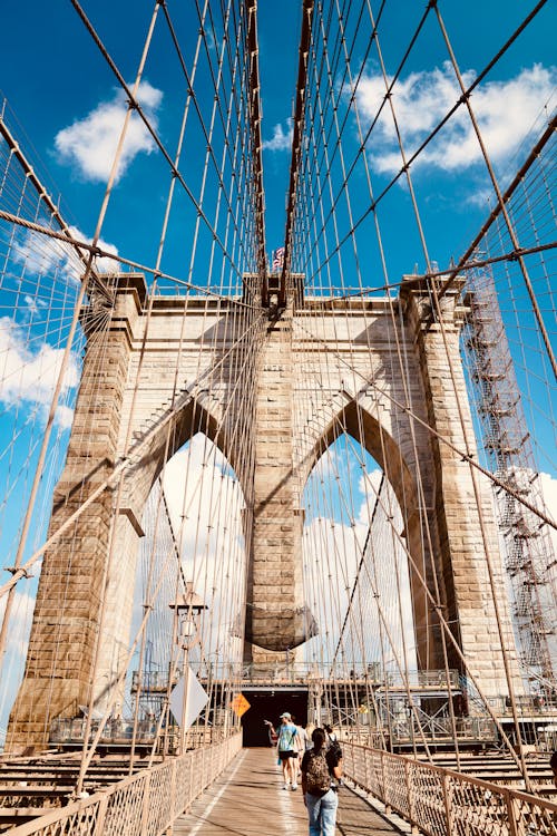 Fotobanka s bezplatnými fotkami na tému architektonický, Brooklyn Bridge, New York