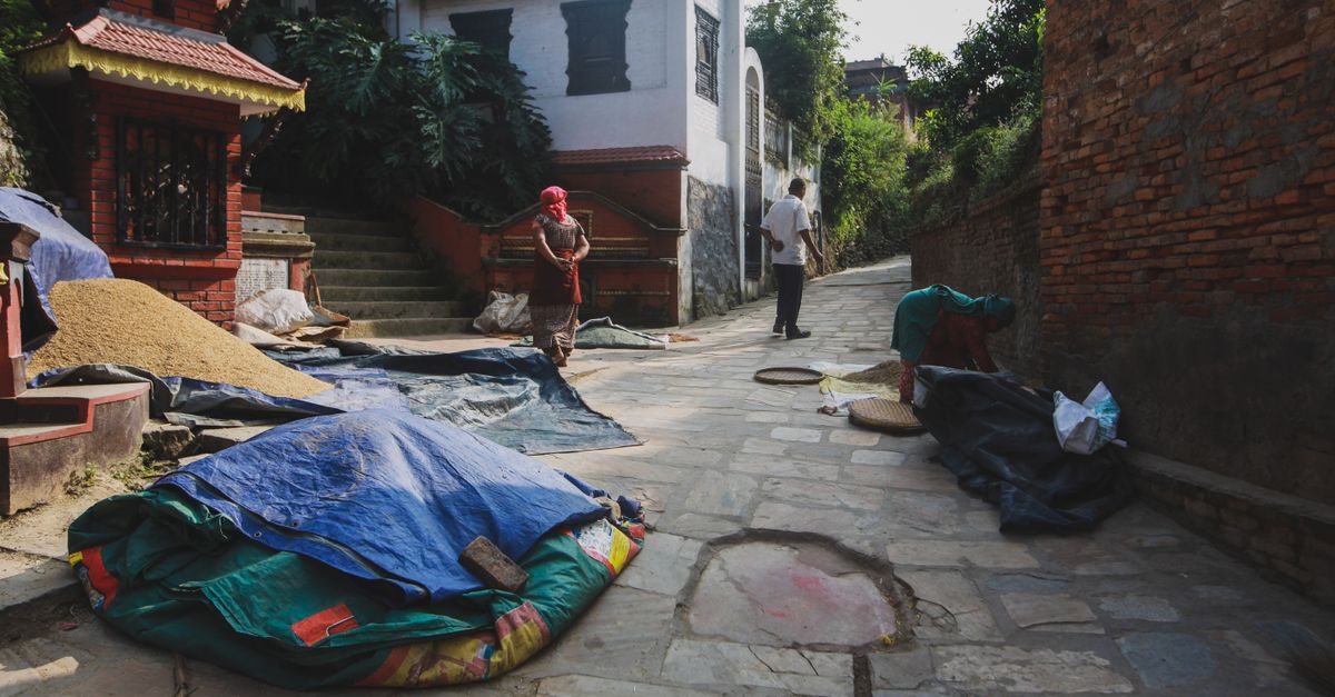 Street Life Rural Street in Rural Village · Free Stock Photo