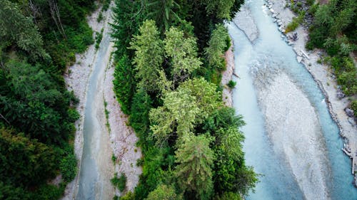 Aerial View of a River