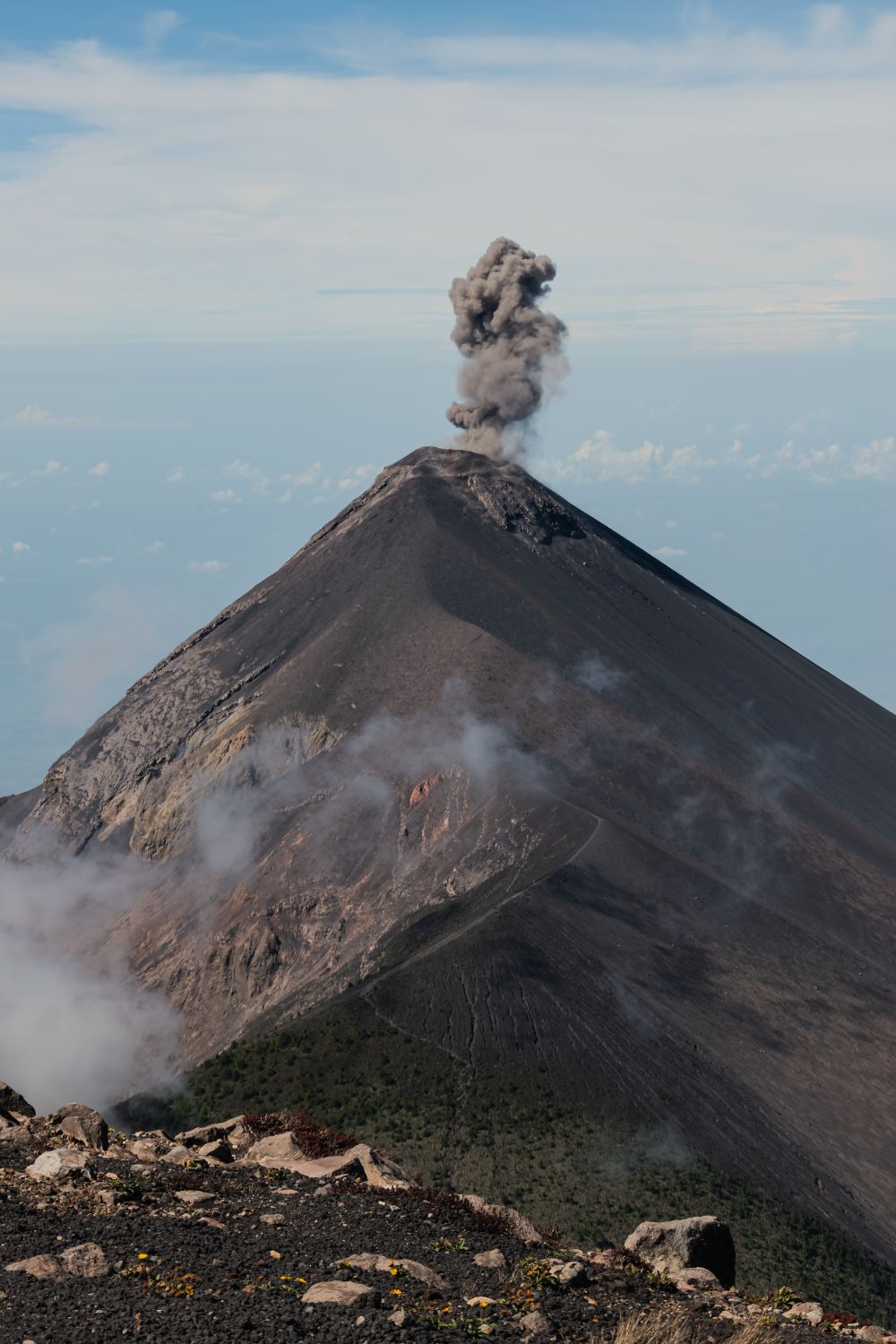Volcano Smoking View of the Smoking Volcano · Free Stock Photo
