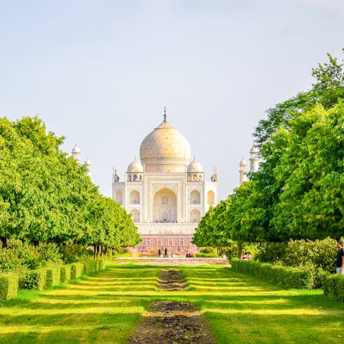 Temple and Trees in Garden