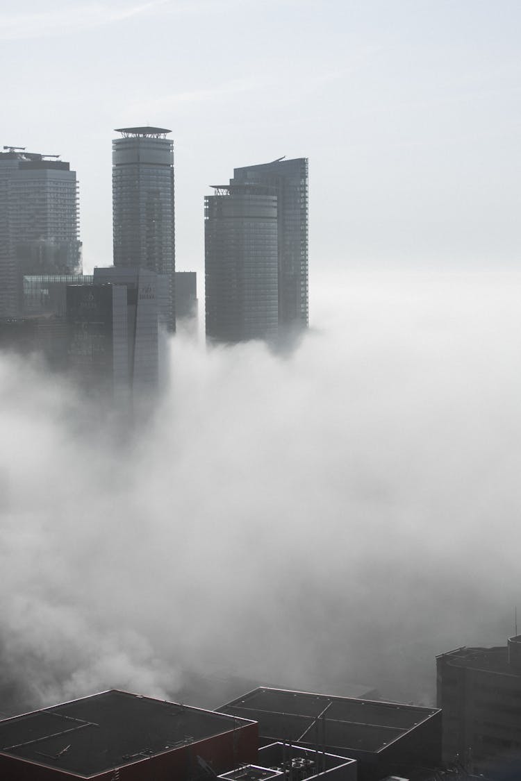 Skyscrapers Above Clouds