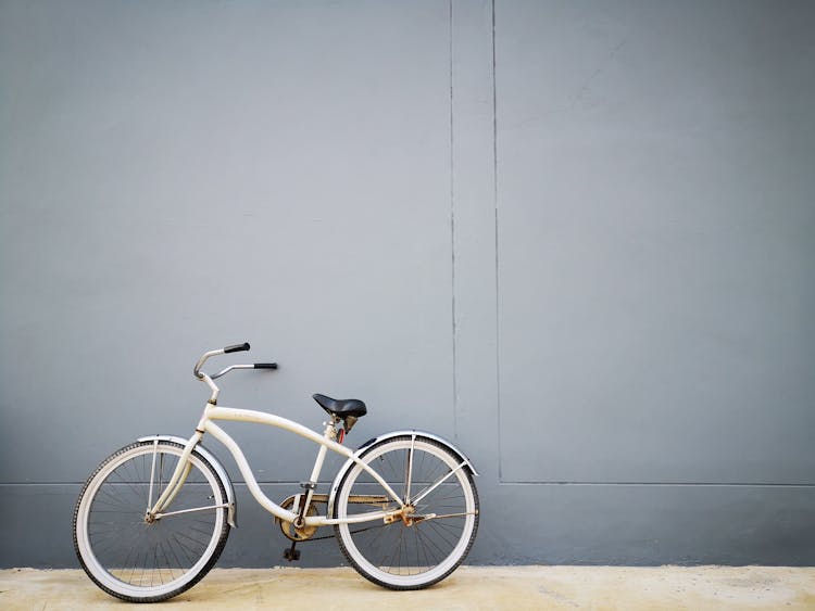 White Bike On Wall 