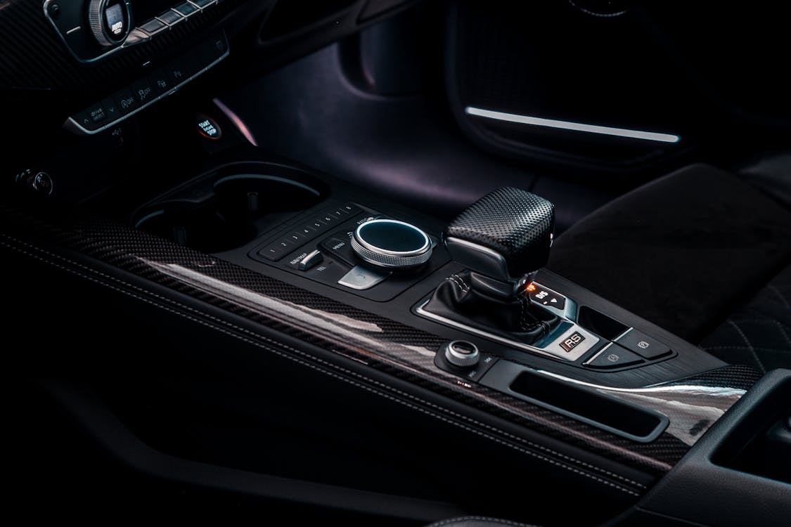 Close up of Automatic Gearbox in Audi RS