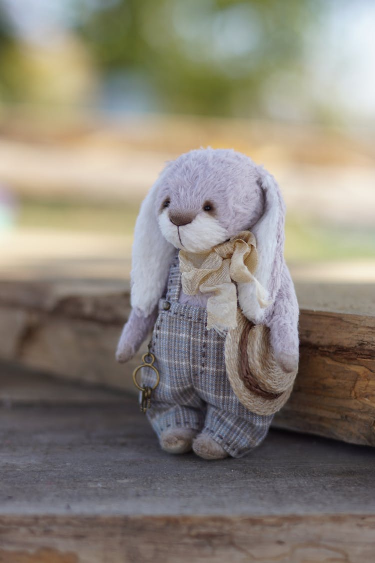 Close-Up Shot Of A Rabbit Plush Toy