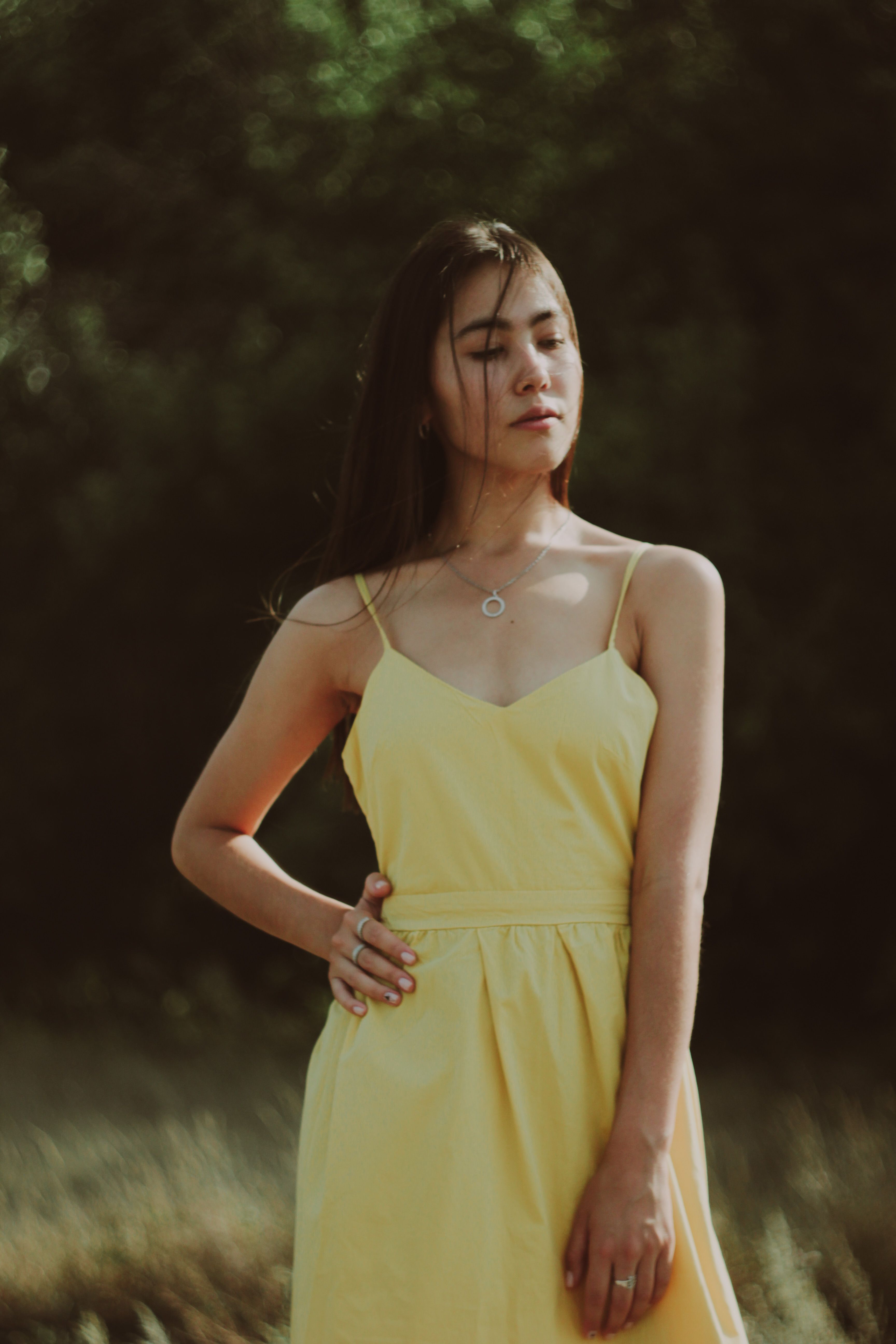 A Woman Wearing Yellow Dress · Free Stock Photo
