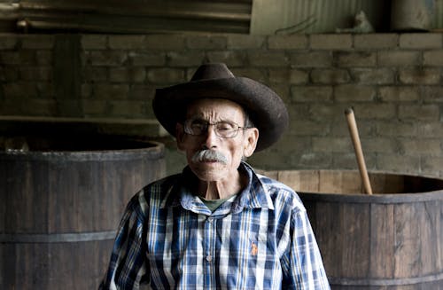 Man Wearing Cowboy Hat