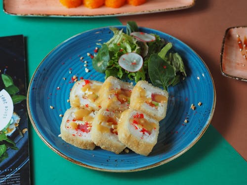 Close up of Sushi on Plate