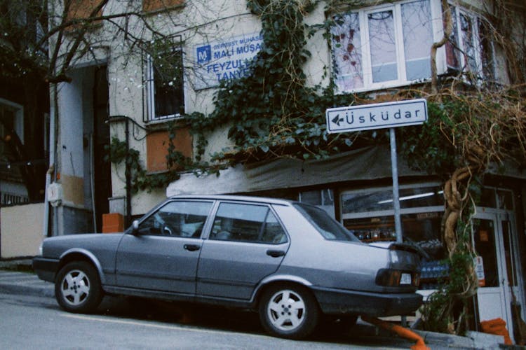 Car Parked On Street In Istanbul