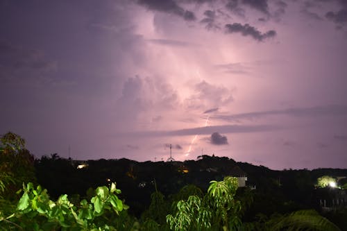 Ingyenes stockfotó éjszaka, villámcsapás témában