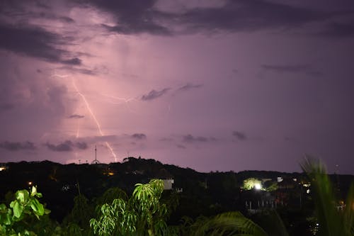 Ingyenes stockfotó éjszaka, villámcsapás témában