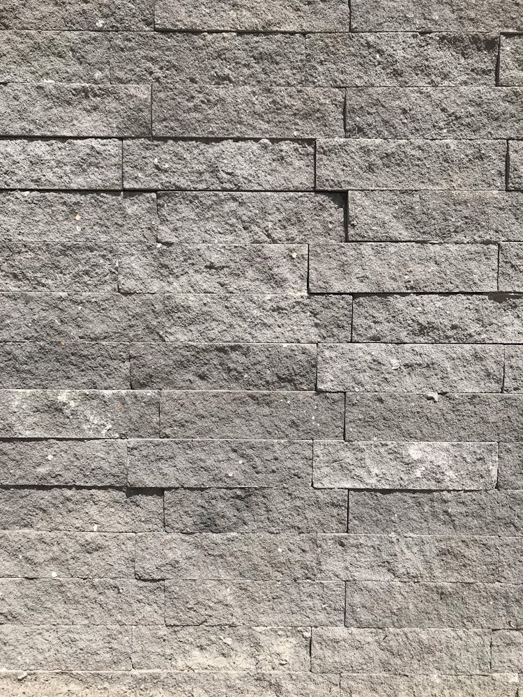 Gray Stacked Stone Wall 