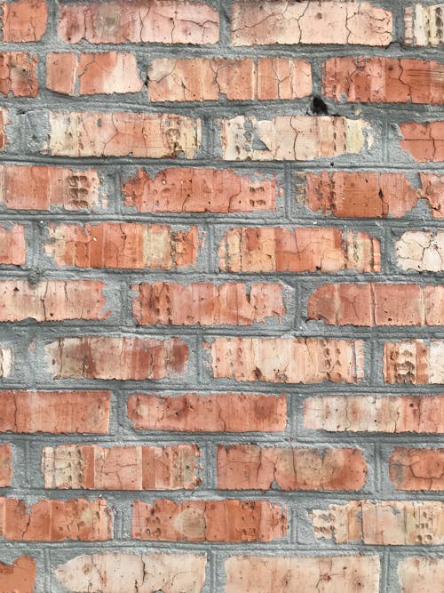 Free Brick Wall with Cement Stock Photo