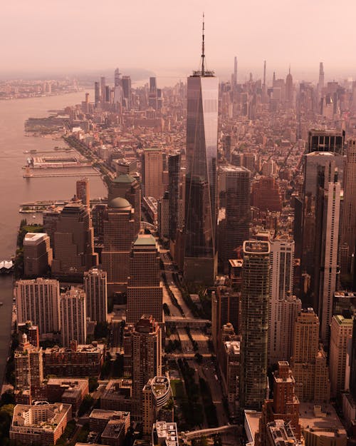 Aerial Photography of High Rise Buildings in New York City