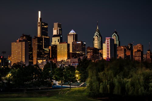 Philadelphia Skyline from the Park