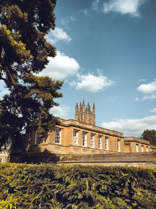 Low-Angle Shot of a University