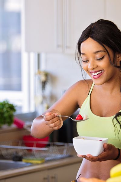 Woman feeling vibrant