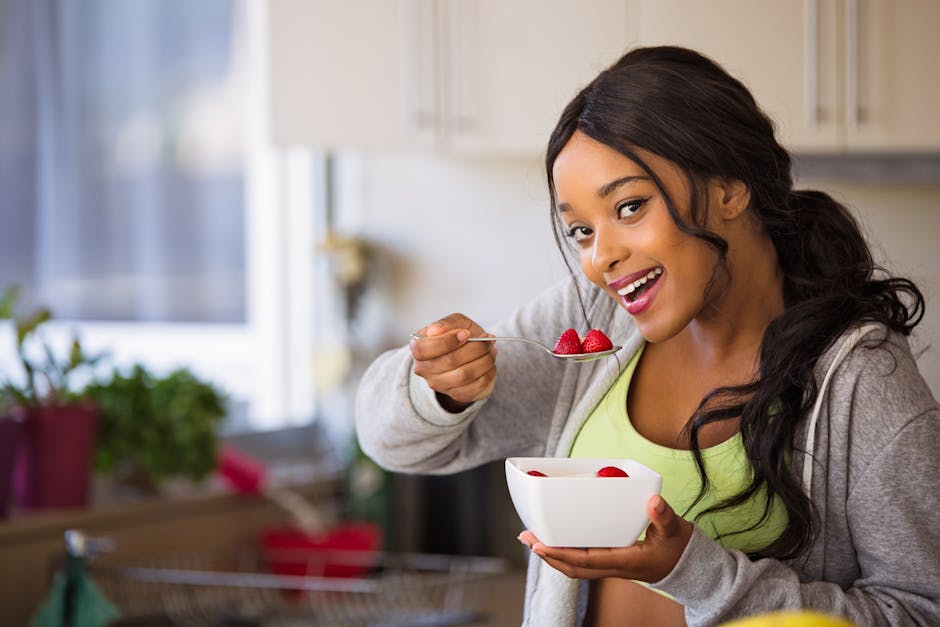 Woman About to Eat Strawberry