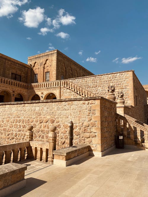 Stone Walls of an Old Mor Gabriel Monastery in Turkey
