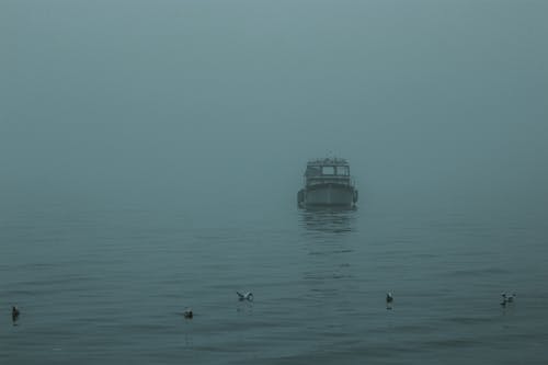 White Boat on Sea